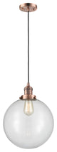 Beacon Mini Pendant, Antique Copper, Clear