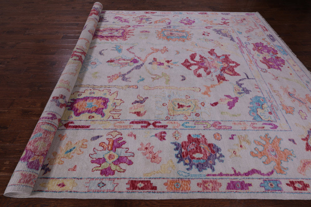 10' 0" X 14' 4" Handmade Turkish Oushak Wool Rug - Q14787