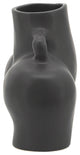 Ceramic 6" Half Body Vase, Black