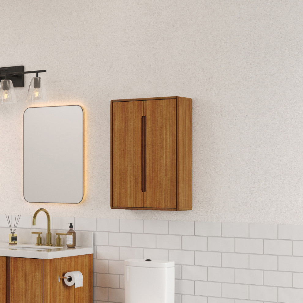 Sequoia 24 In. W x 33 In. H x 8 In. D Bath Storage Wall Cabinet in Mangowood