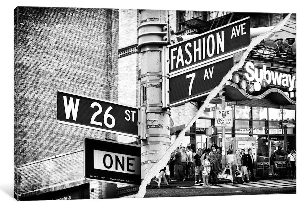 "Dual Torn Series Fashion Signs" by Philippe Hugonnard, 40x26x1.5