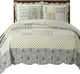 Annabel 100% Microfiber Quilted Coverlet Set, King/Cal King