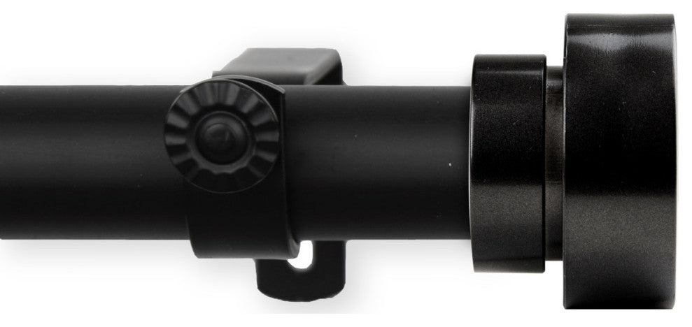 Brett Curtain Rod 1" 48-84", Black