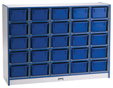 Rainbow Accents 25 Cubbie-Tray Mobile Storage - with Trays - Blue