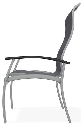 Belle Isle Sling Outdoor Dining Chair, Augustine Pewter/Graphite