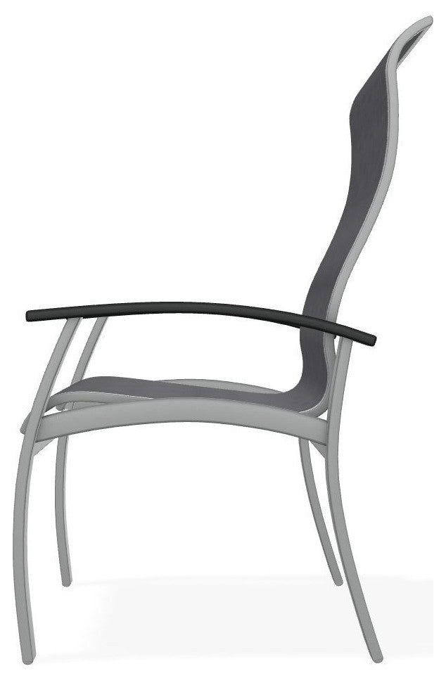 Belle Isle Sling Outdoor Dining Chair, Augustine Pewter/Graphite