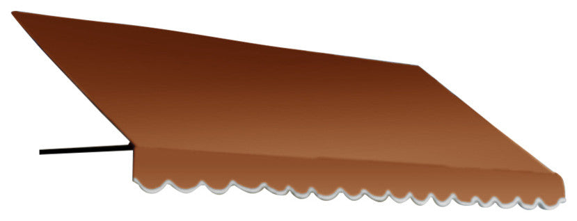 Awntech 5' Dallas Retro Acrylic Fabric Fixed Awning, Terracotta