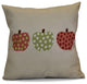 3 Little Pumpkins Geometric Print Pillow, Green, 16"x16"