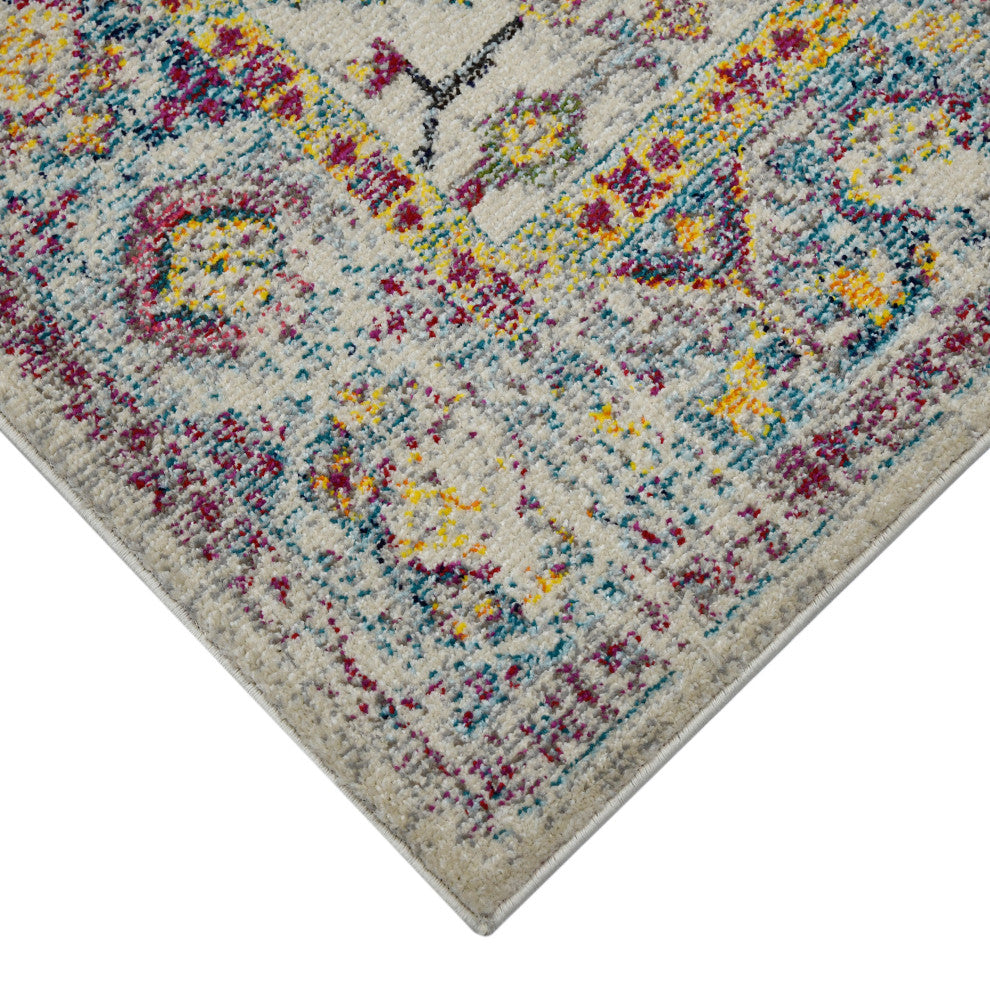 Montana Carrey Area Rug, Gray, 7'10" x 10'10", Bordered