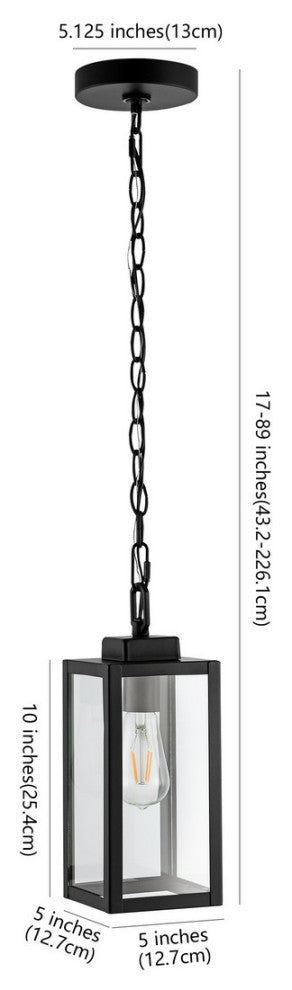 Safavieh Clemens Outdoor Pendant Matte Black