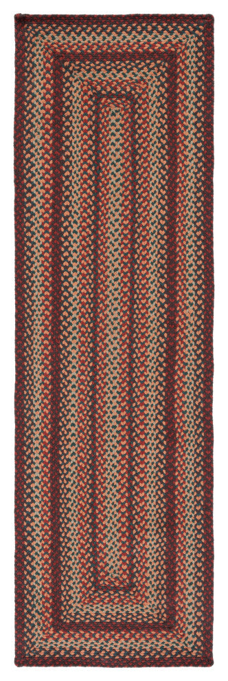 Safavieh Cape Cod Collection BRD651Z Rug, Brown/Rust, 2'3" X 8'