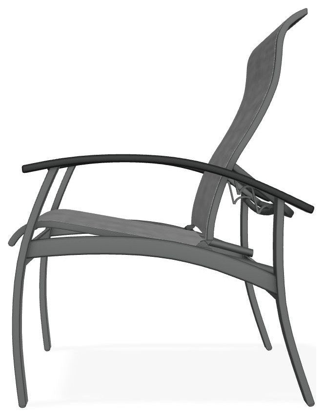Belle Isle Sling Adjustable Outdoor Dining Chair, Collect Charcoal/Graphite