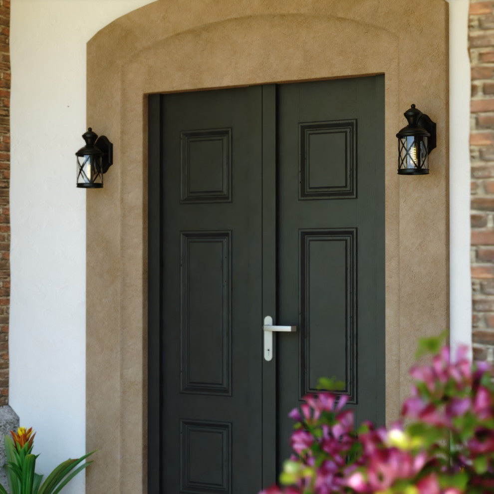 Henderson 1 Light Black Motion Sensor Dusk to Dawn Outdoor Wall Lantern