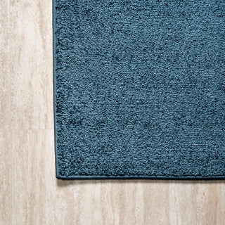 Haze Solid Low-Pile Navy 6' Round Area Rug