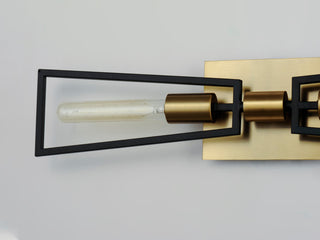 Maxim 11652 Wings 2 Light 25"W Bathroom Vanity Light - Black / Satin Brass