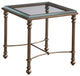 Bluff Metal And Glass End Table
