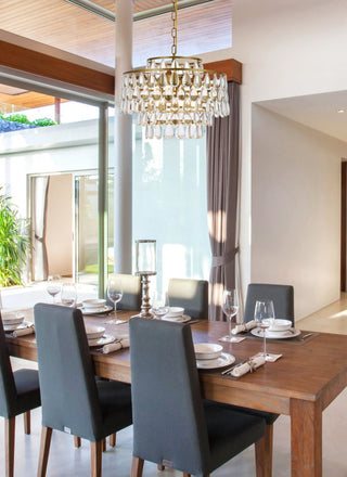 Mila Five Light Pendant in Brass