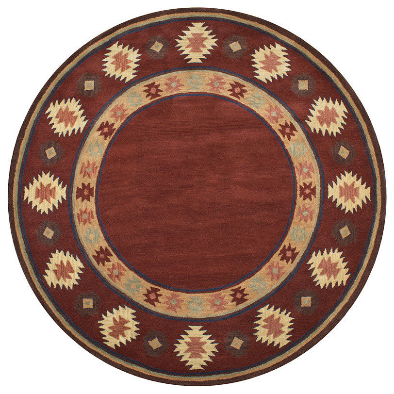 Southwest SU2014 Burgundy Southwest/Tribal Area Rug, Rectangular 5'x8'