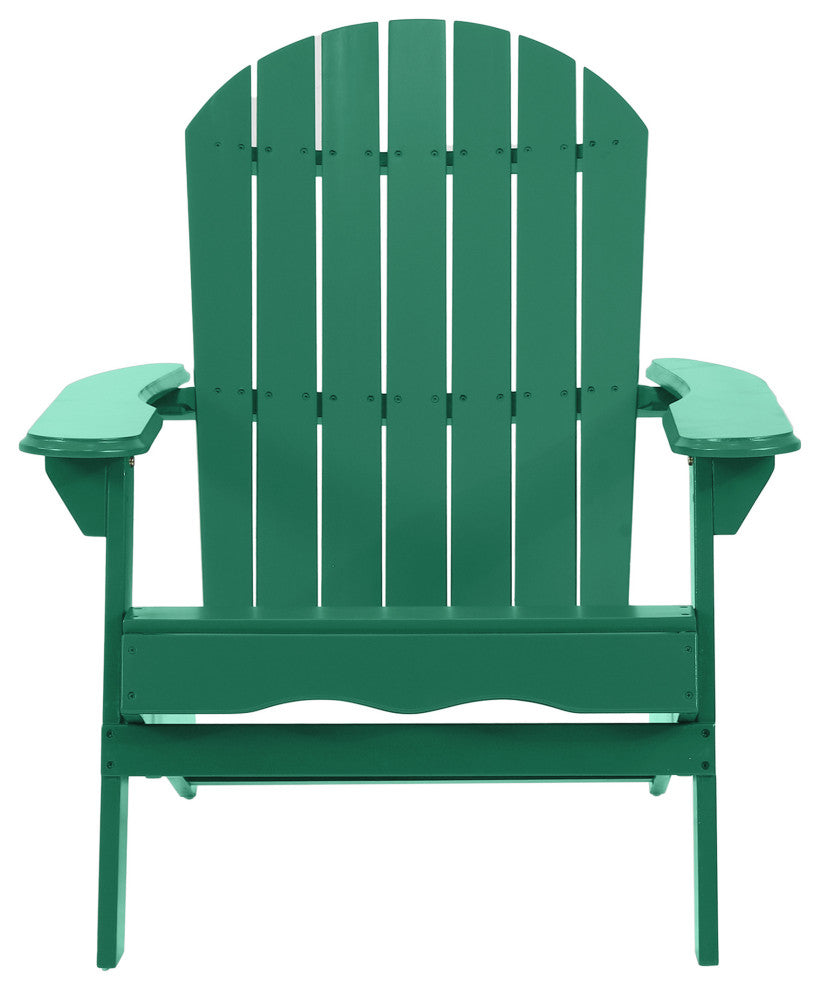 Cartagena Outdoor Acacia Wood Adirondack Chair, Dark Green