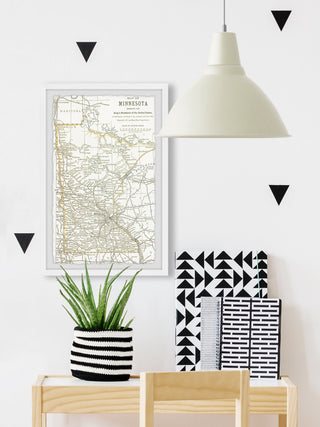 "Minnesota Outline" Framed Painting Print, 24x36