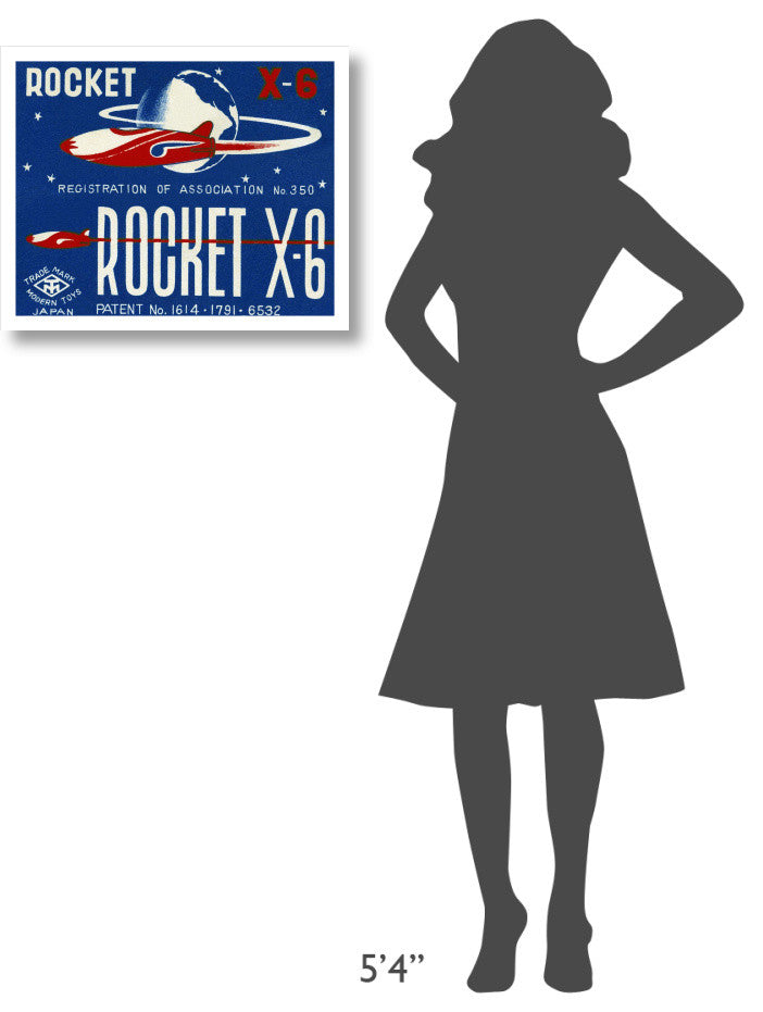 "Rocket X-6" Digital Paper Print by Retrorocket, 24"x20"