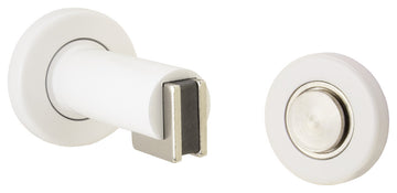 Modern Door Stop/Holder and Magnetic Catch, White