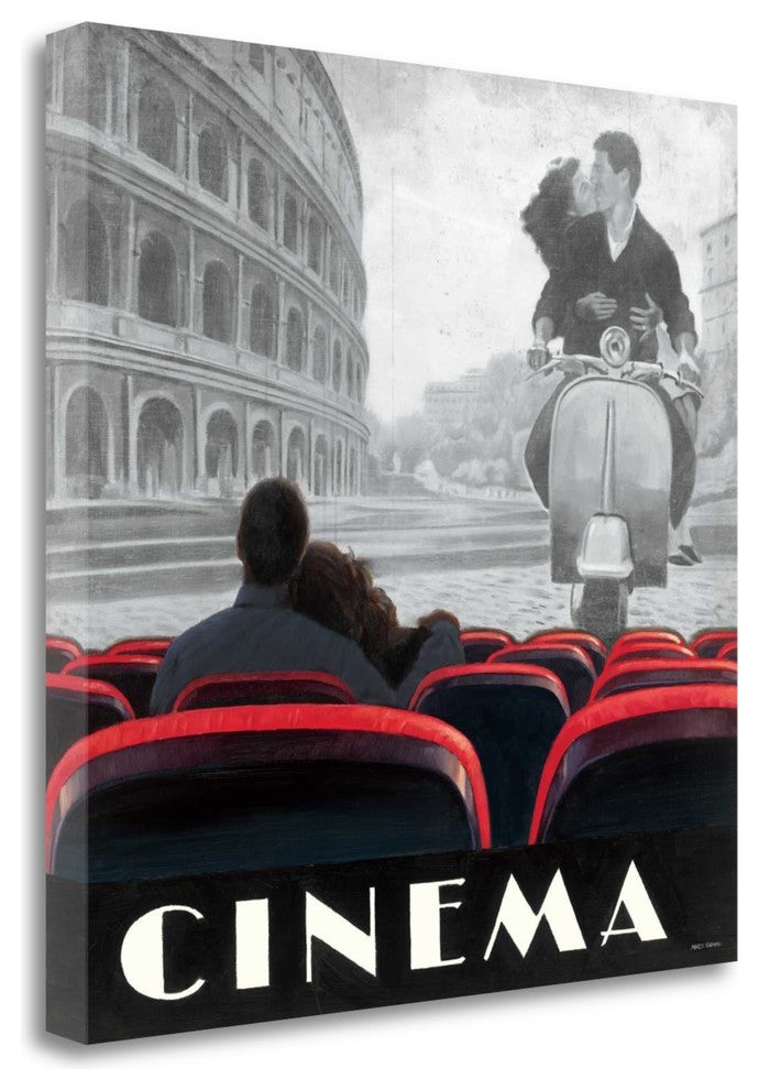 "Cinema Roma" By Marco Fabiano,Ready to Hang Giclee Print on Gallery Wrap Canvas