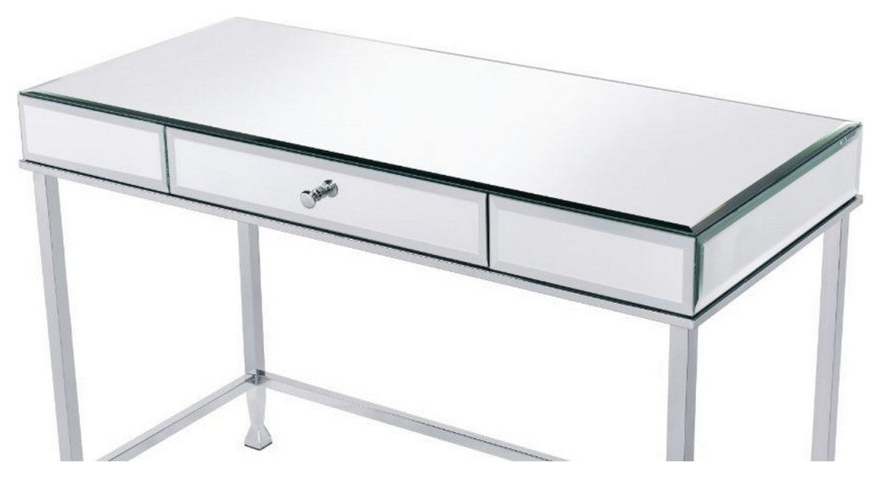 Benzara BM250366 Rectangular Storage Writing Desk, White