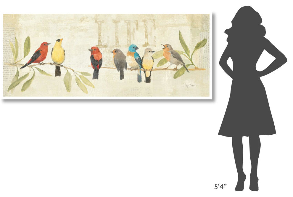 "Adoration of the Magpie Panel II" Digital Paper Print by Avery Tillmon, 77"x32"