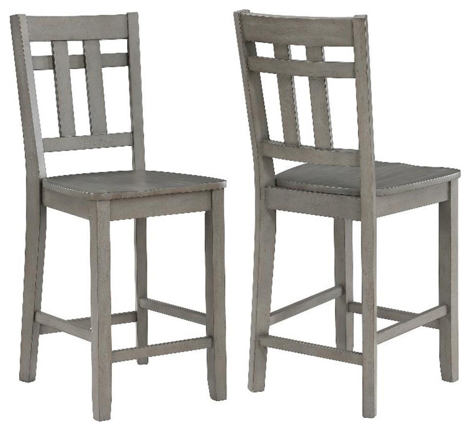 Steve Silver Toscana Gray Wood Counter Chair