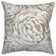 Cream and Gray Floral 18x18 Indoor/Outdoor Pillow