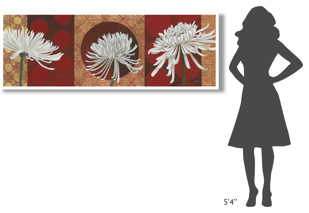 "Morning Chrysanthemums V" Digital Paper Print by Kathrine Lovell, 74"x26"