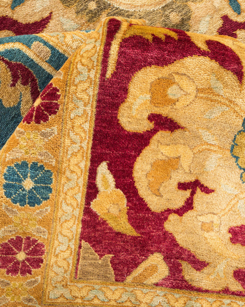 Riley, One-of-a-Kind Hand-Knotted Area Rug Red, 9'3"x12'0"