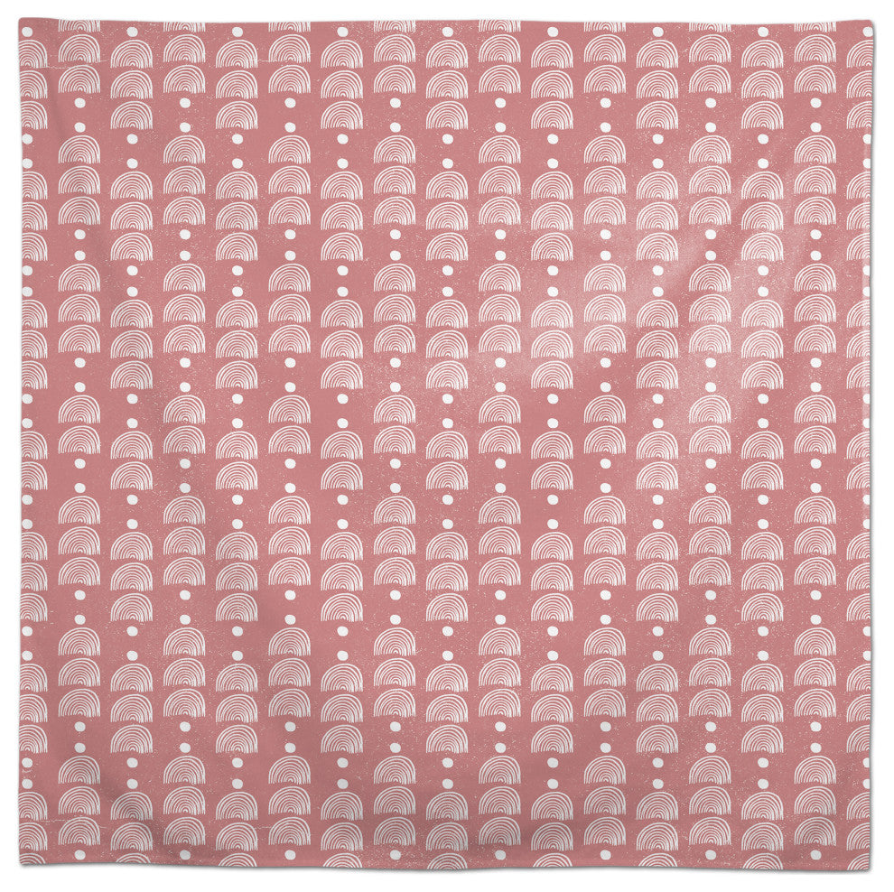 Rainbow Pattern Pink 4 58x58 Tablecloth