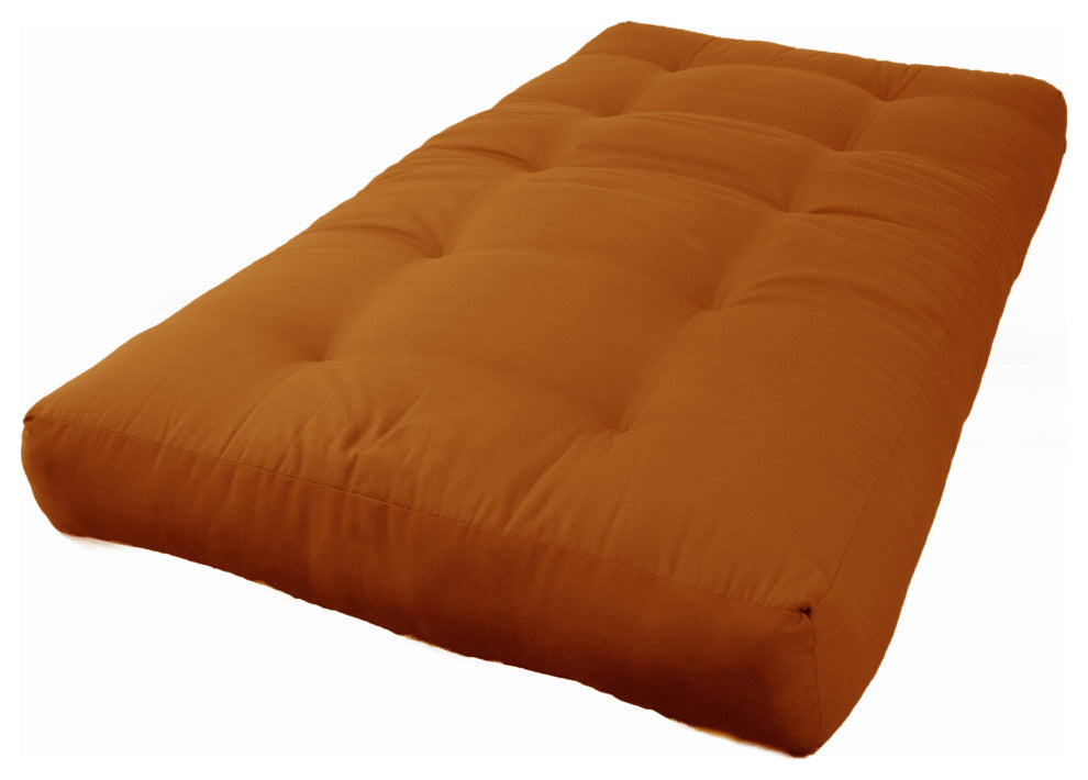 Blazing Needles Renewal 8" Twill Twin Futon Mattress, Spice