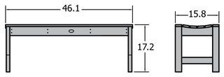 Lehigh Picnic Bench, Woodland Brown, 4'