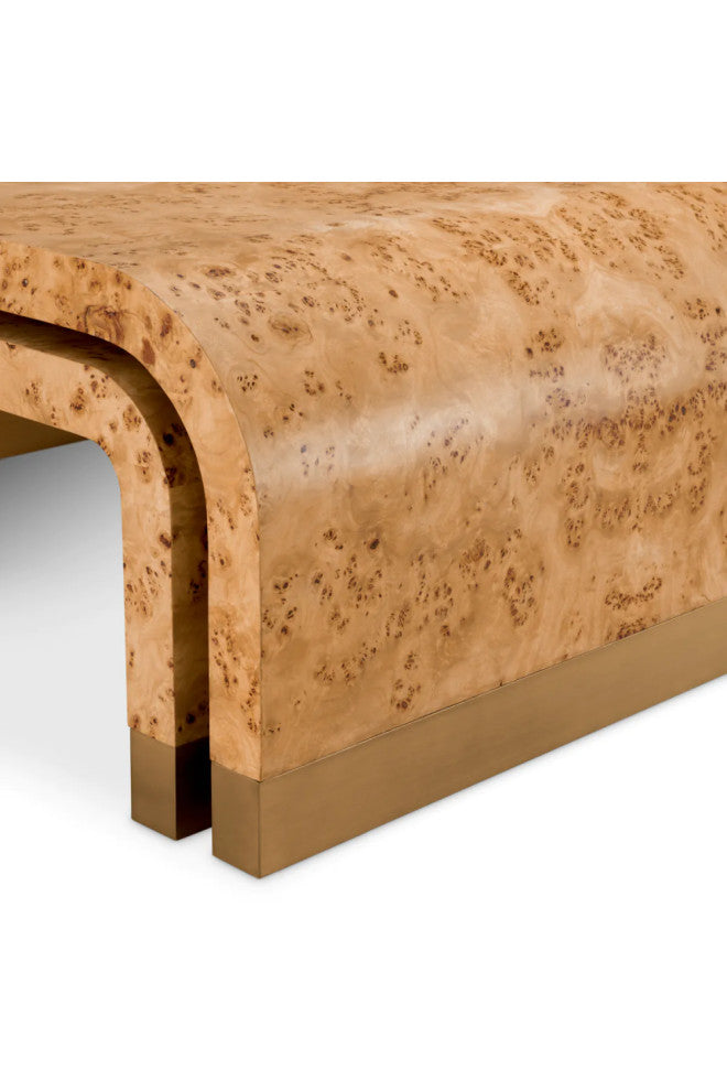 Mappa Burl Coffee Table Set, 3, Eichholtz Quinton