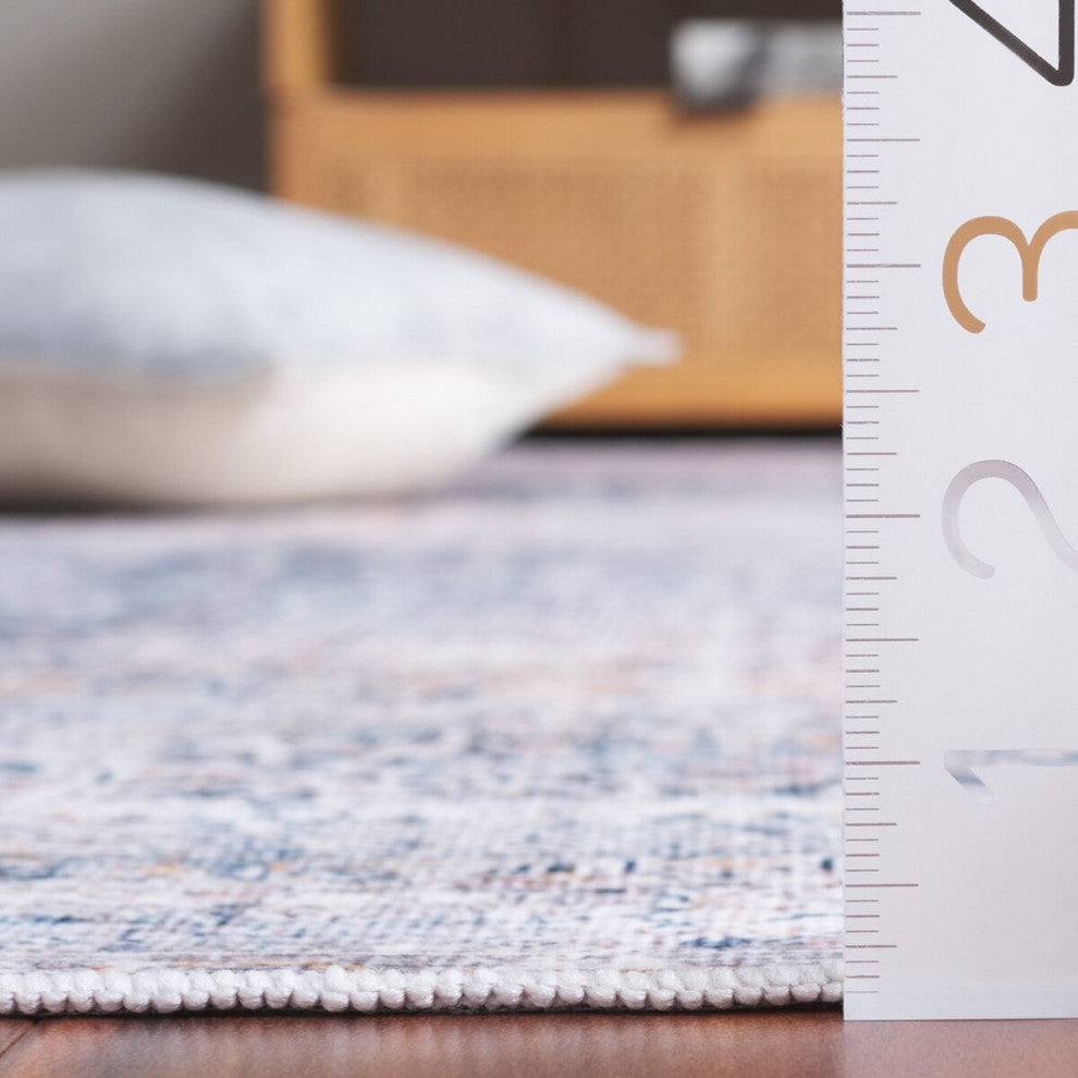 Safavieh Arizona Machine-Washable Collection ARZ539 Rug, Navy/Beige, 8'x10'