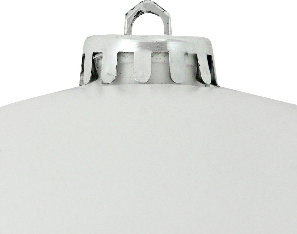 Winter White Commercial Shatterproof Shiny Christmas Ball Ornament, 10"