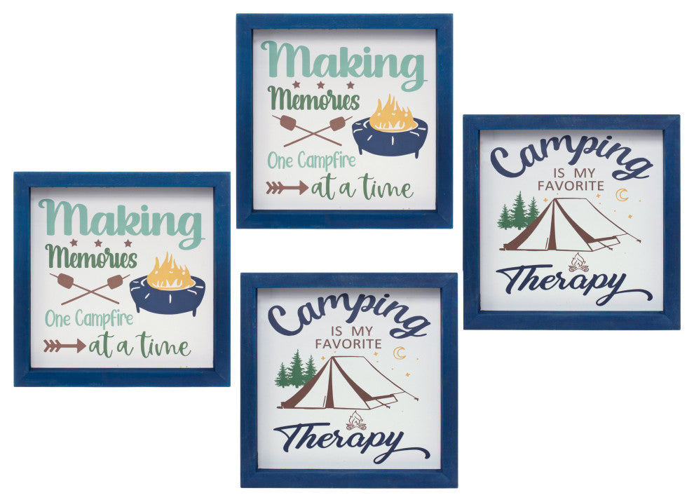 Camping Sign, 4-Piece Set