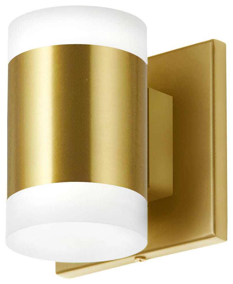 Wilson Modern 2 Light Aged Brass White Metal Wall