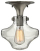 Hinkley Congress Foyer Hurricane Glass Flush Mount, Antique Nickel