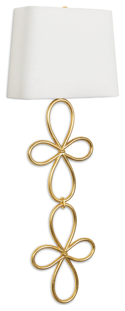 Minuet Sconce, Gold Leaf