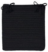 Colonial Mills Chair Pad Simply Home Solid Black Chair Pad