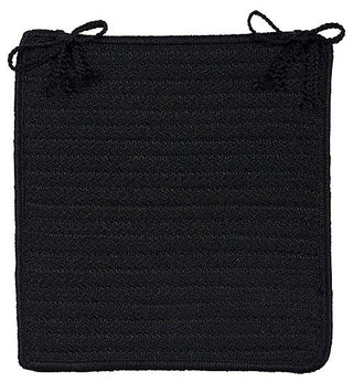 Colonial Mills Chair Pad Simply Home Solid Black Chair Pad