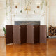 3 ft. Short Woven Fiber Room Divider 6 Panel Dark Mocha