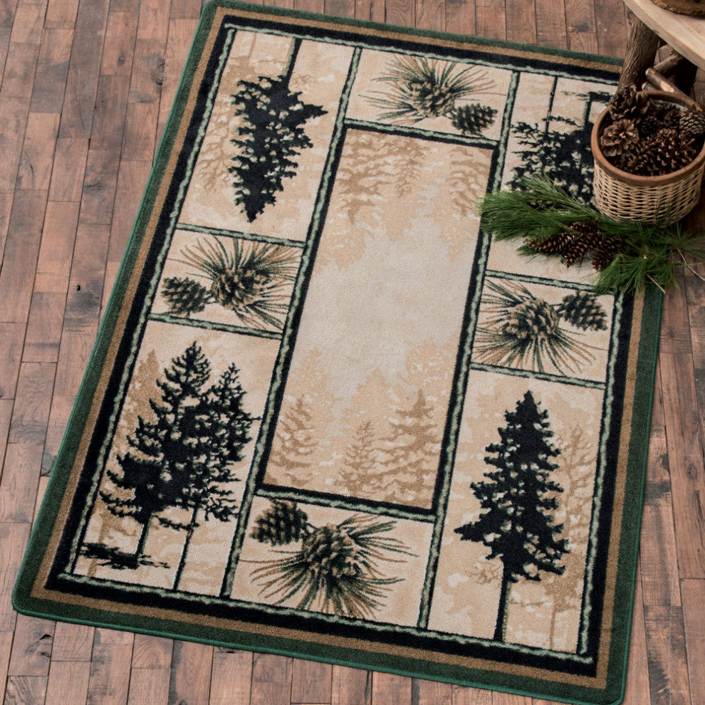 Stoic Pines, Beige, 8' Round