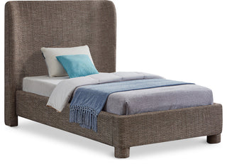 Penny Bed, Brown, Twin, Linen Textured Fabric