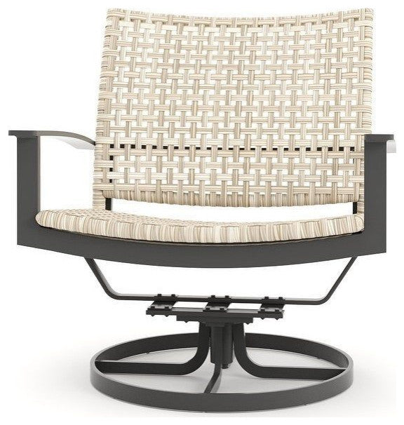 Jasper Swivel Rocker Lounge Chair, Textured Pewter
