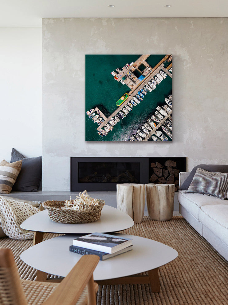 "Neatly Docked Boats" Print on Canvas by Karolis Janulis